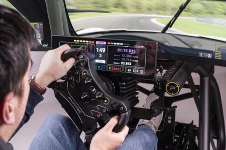 XENEON EDGE used as dashboard on Fanatec Direct Drive Base