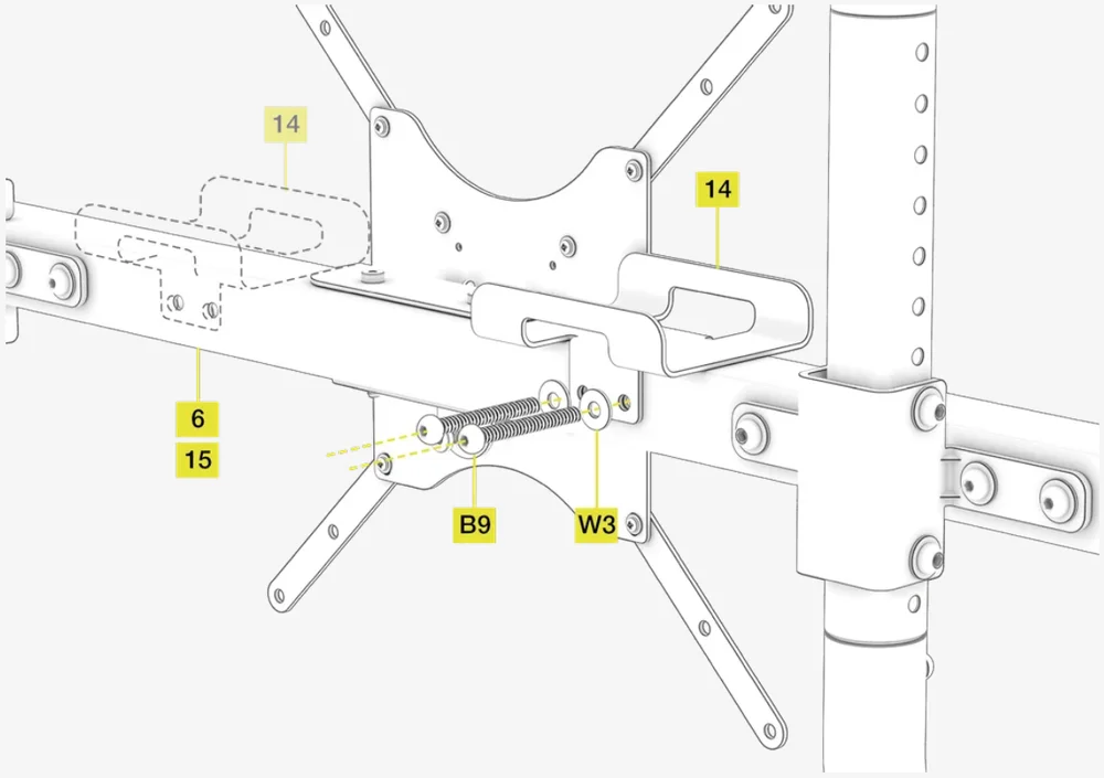 GT Cockpit Monitor Stand Assembly 27