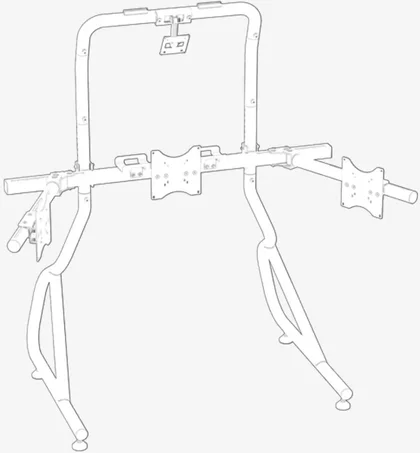 GT Cockpit Monitor Stand Triple Monitor Expansion Kit Configurations 2