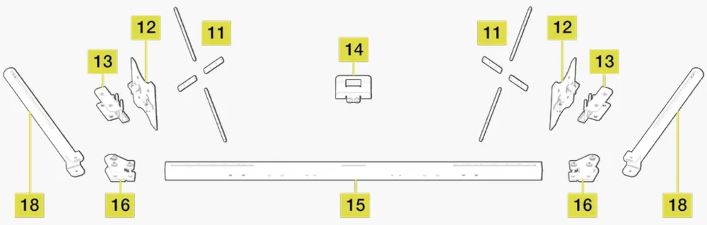 GT Cockpit Monitor Stand Triple Monitor Expansion Kit Content 1