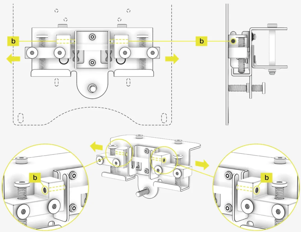 GT Cockpit Monitor Stand (Triple Monitor Expansion Kit) adjustment 2