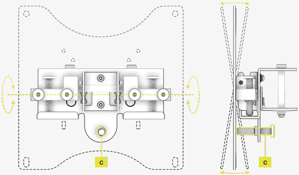 GT Cockpit Monitor Stand (Triple Monitor Expansion Kit) adjustment 3