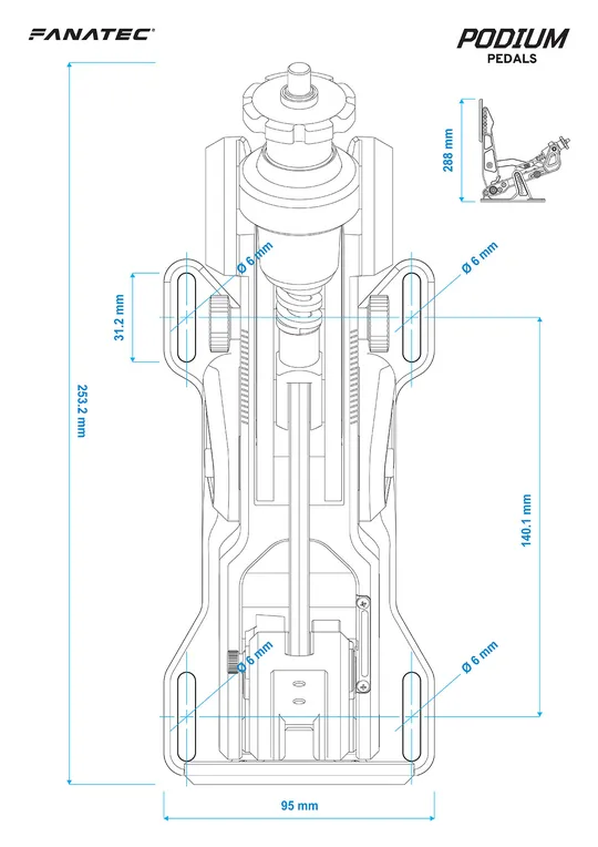 Podium Pedals dimensions clutch pedal