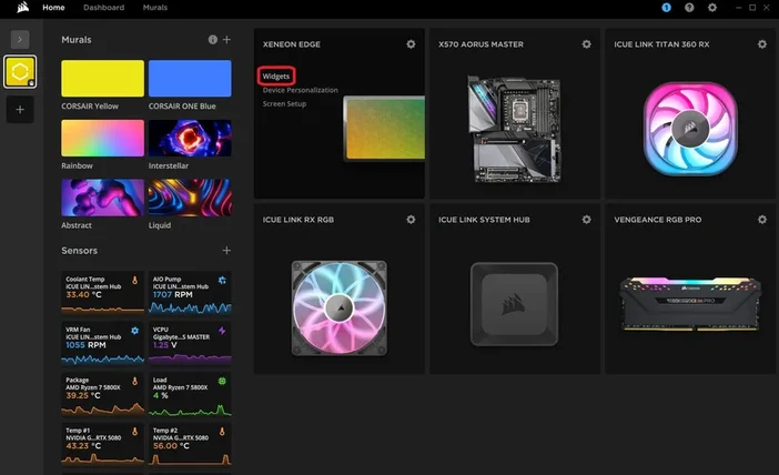 iCUE SimHub widget install 1
