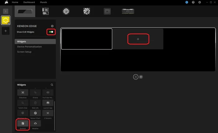 iCUE SimHub widget install 2